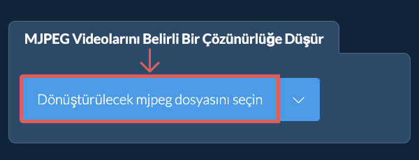 mjpeg Dosyasının Çözünürlüğünü belirli bir çözünürlük Değerine Düşür