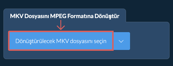 MKV Dosyasını MPEG Formatına Dönüştür