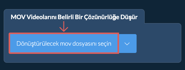 mov Dosyasının Çözünürlüğünü belirli bir çözünürlük Değerine Düşür