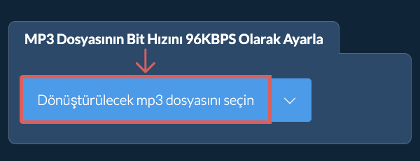mp3 Dosyasının Bit Hızını 96kbps Olarak Ayarla