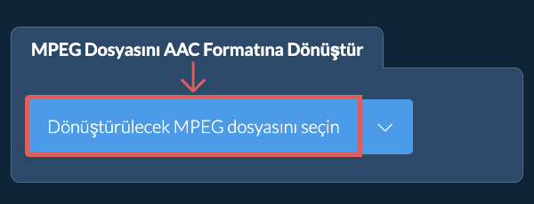 MPEG Dosyasını AAC Formatına Dönüştür
