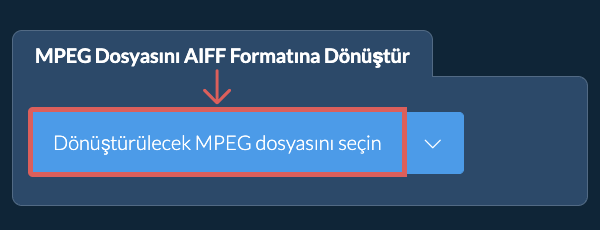 MPEG Dosyasını AIFF Formatına Dönüştür