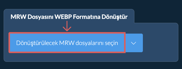 MRW Dosyasını WEBP Formatına Dönüştür