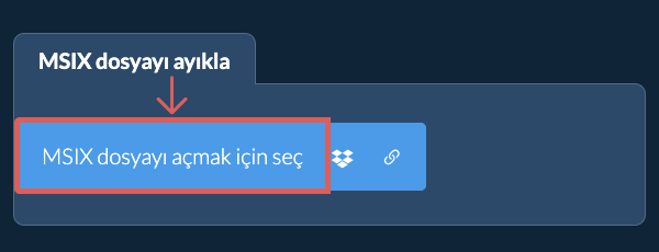 MSIX dosyayı ayıkla