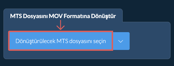 MTS Dosyasını MOV Formatına Dönüştür