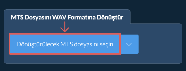 MTS Dosyasını WAV Formatına Dönüştür
