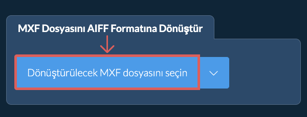 MXF Dosyasını AIFF Formatına Dönüştür