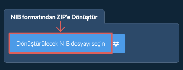 NIB formatından ZIP'e Dönüştür