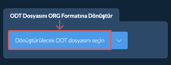ODT Dosyasını ORG Formatına Dönüştür