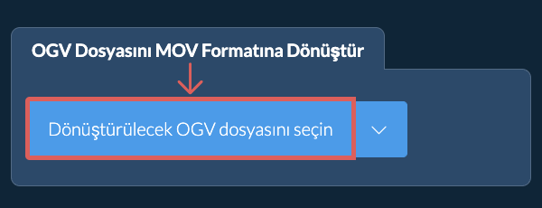 OGV Dosyasını MOV Formatına Dönüştür