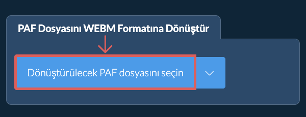 PAF Dosyasını WEBM Formatına Dönüştür