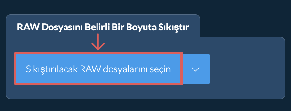 RAW Dosyasını belirli bir KB Boyutuna Çevrimiçi Sıkıştır