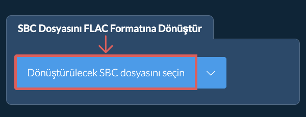 SBC Dosyasını FLAC Formatına Dönüştür