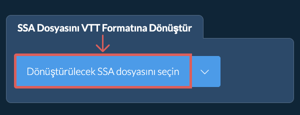 SSA Dosyasını VTT Formatına Dönüştür
