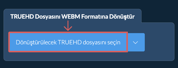 TRUEHD Dosyasını WEBM Formatına Dönüştür