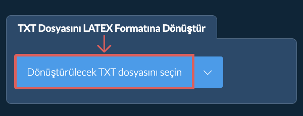 TXT Dosyasını LATEX Formatına Dönüştür
