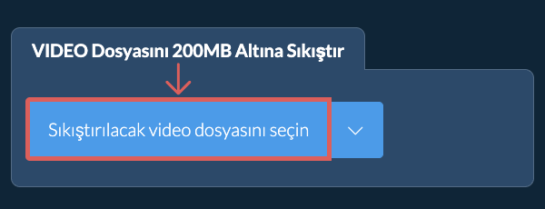 video Dosyasını 200MB Altına Sıkıştır