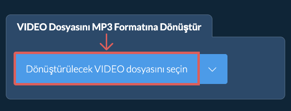 VIDEO Dosyasını MP3 Formatına Dönüştür