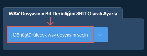 wav Dosyasının Bit Derinliğini 8bit Olarak Ayarla
