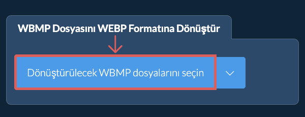 WBMP Dosyasını WEBP Formatına Dönüştür