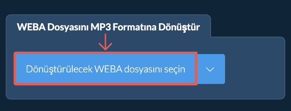 WEBA Dosyasını MP3 Formatına Dönüştür