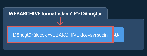 WEBARCHIVE formatından ZIP'e Dönüştür