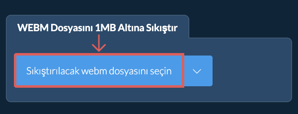 webm Dosyasını 1MB Altına Sıkıştır