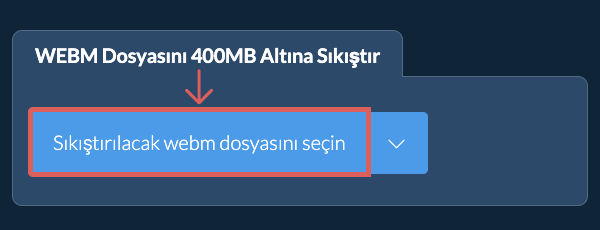 webm Dosyasını 400MB Altına Sıkıştır