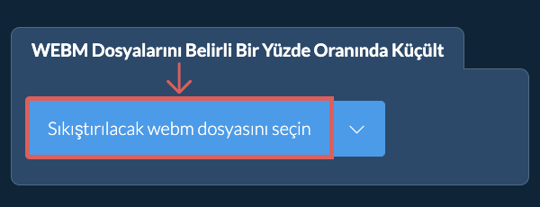 webm Dosyasını belirli bir yüzde Oranında Küçült