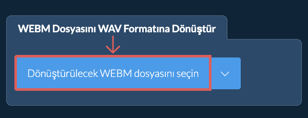 WEBM Dosyasını WAV Formatına Dönüştür