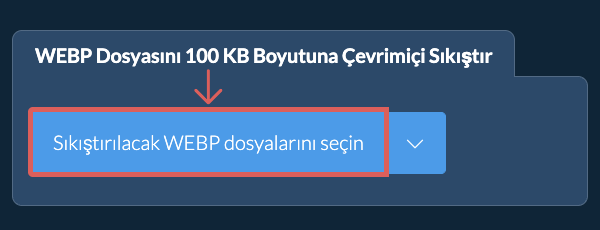 WEBP Dosyasını 100 KB Boyutuna Çevrimiçi Sıkıştır