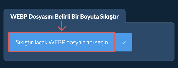 WEBP Dosyasını belirli bir KB Boyutuna Çevrimiçi Sıkıştır