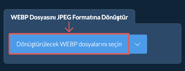 WEBP Dosyasını JPEG Formatına Dönüştür