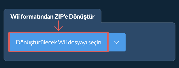 Wii formatından ZIP'e Dönüştür