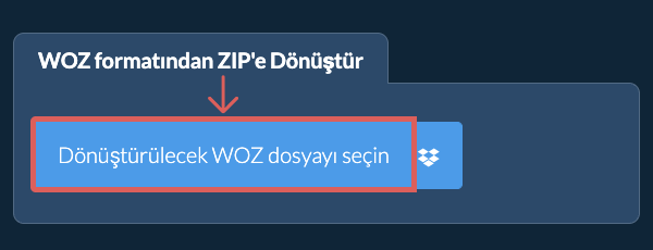 WOZ formatından ZIP'e Dönüştür