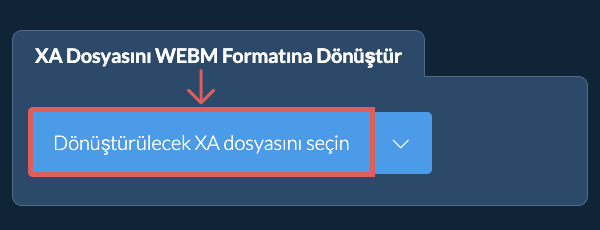 XA Dosyasını WEBM Formatına Dönüştür