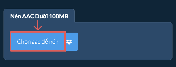 Nén aac Dưới 100MB