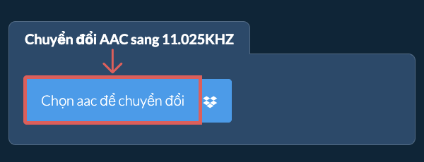 Chọn aac để chuyển đổi