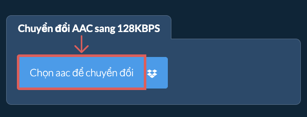 Chuyển đổi aac sang 128kbps