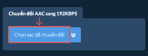 Chuyển đổi aac sang 192kbps