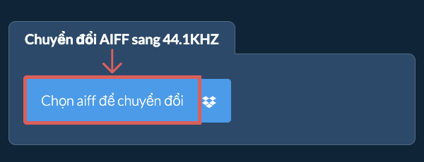 Chọn aiff để chuyển đổi