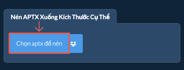 Nén aptx Dưới kích thước cụ thể