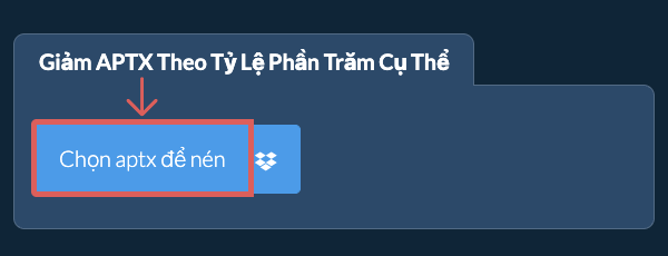 Giảm Kích Thước aptx Bởi tỷ lệ phần trăm cụ thể