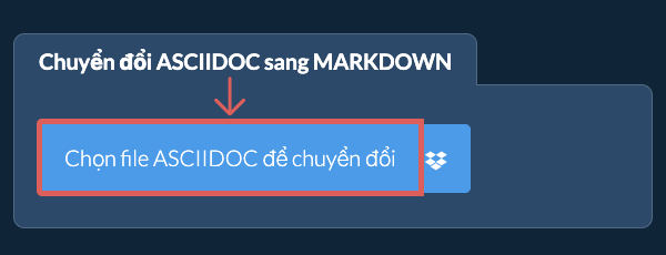 Chuyển đổi ASCIIDOC sang MARKDOWN