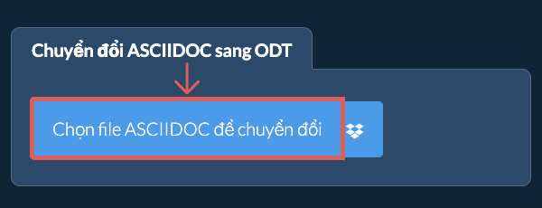Chuyển đổi ASCIIDOC sang ODT