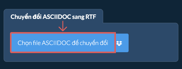 Chuyển đổi ASCIIDOC sang RTF