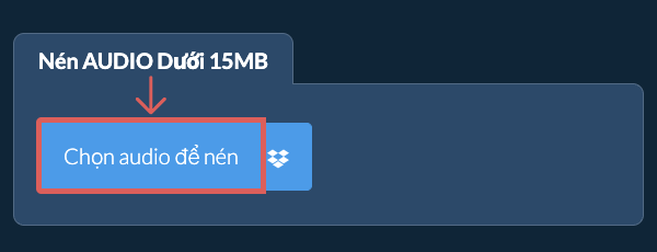 Nén audio Dưới 15MB