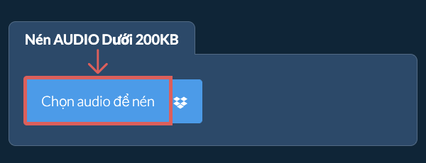 Nén audio Dưới 200KB