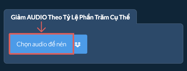 Giảm Kích Thước audio Bởi tỷ lệ phần trăm cụ thể