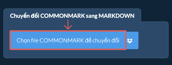 Chuyển đổi COMMONMARK sang MARKDOWN